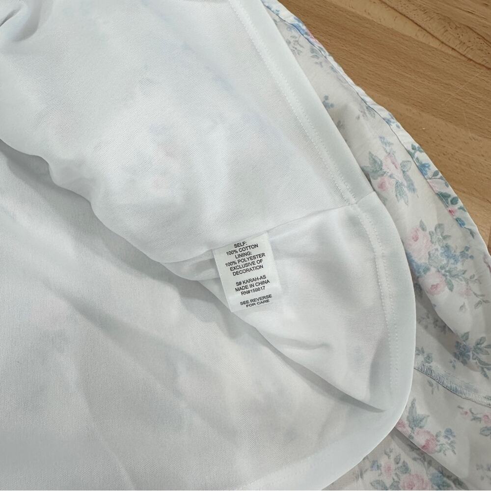 Altar'd State Isa Floral Mini Milkmaid Dress White Pink Blue Floral NWT Small - Picture 8 of 10